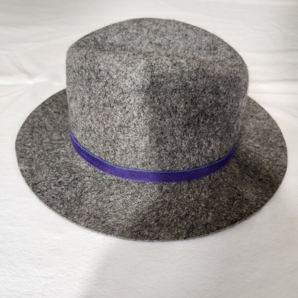 Gap NWOT Women Size S/M-P/M Gray Pinched Crown 100% Soft Wool Fedora Hat Casual - Picture 10 of 16